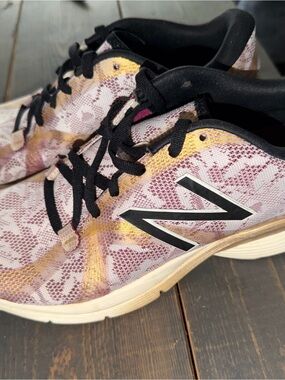 New Balance Women Athletic Shoes in Pink, Gold and Black